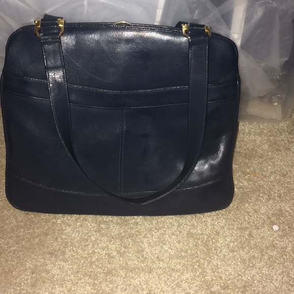 VINTAGE LOU TAYLOR LEATHER HANDBAG PREOWNED - Picture 1 of 4